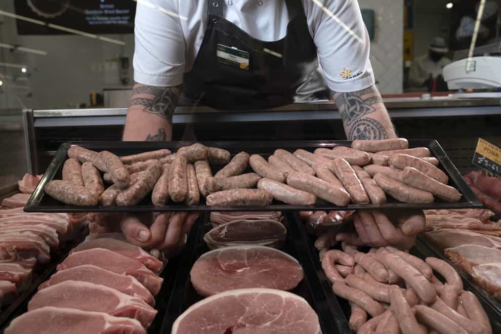 The grace period extension means sausages and other chilled meats will be able to continue to cross the Irish Sea (Jon Super/PA)