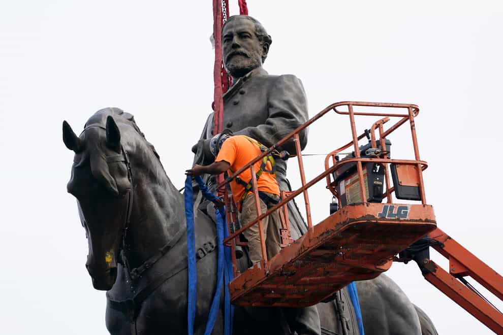 The statue is one of America’s largest monuments to the Confederacy (Steve Helber, Pool/AP)