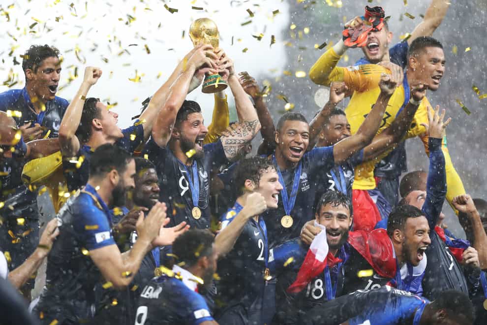 France were the most recent winners of the World Cup in 2018 but plans could see the tournament played every two years (Owen Humphreys/PA)
