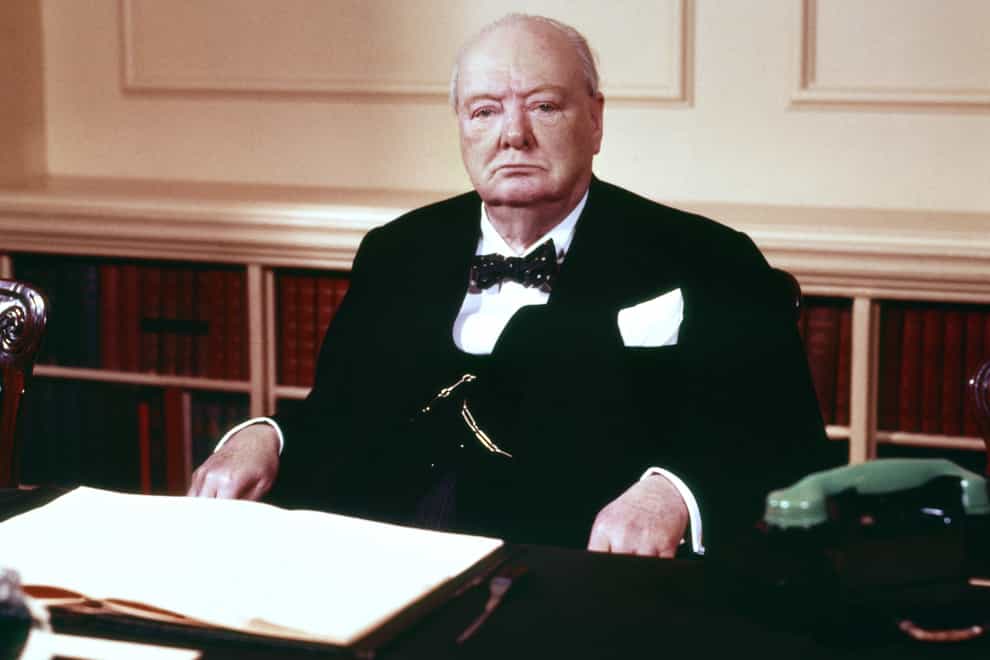 Sir Winston Churchill in the cabinet room at 10 Downing Street (PA)