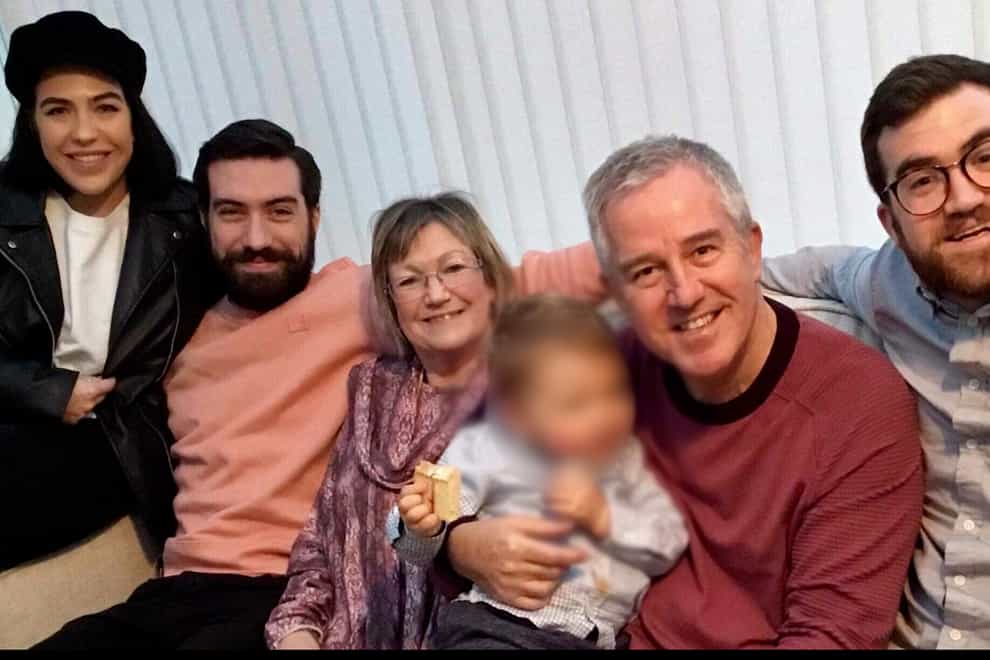 Ross McCarthy (far right) with his family including father Mike (second right) (Family handout/PA)