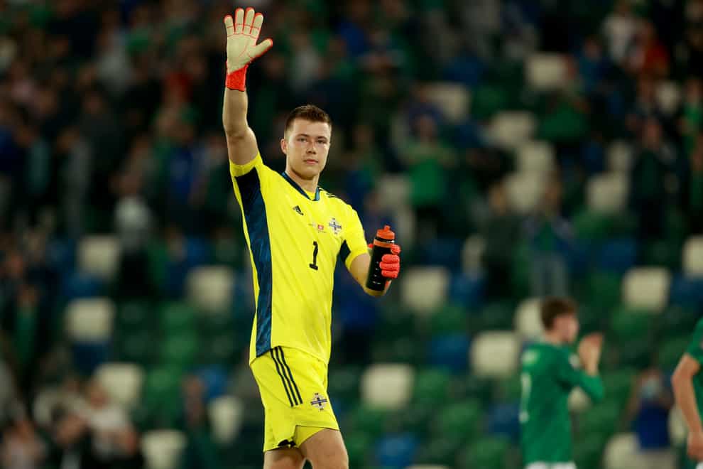 Bailey Peacock-Farrell was the hero again for Nothern Ireland with another key penalty save (Liam McBurney/PA)