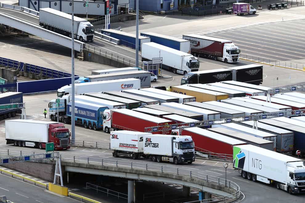 A shortage of lorry drivers is one of the issues that has hit the UK’s supply chain (PA)