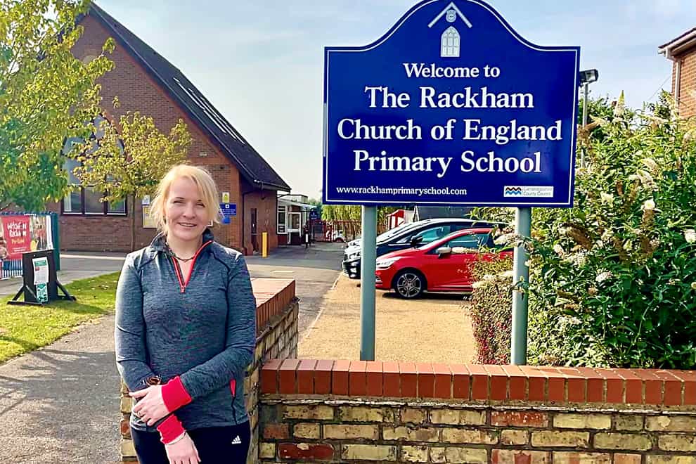 Bridget Harrison, headteacher of Rackham C of E Primary School in Witchford, Cambridgeshire (Rackham C of E Primary School/ PA)