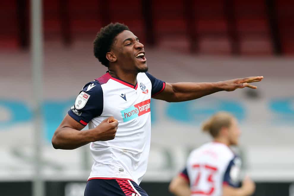 Oladapo Afolayan netted a first-half brace for Bolton (Gareth Fuller/PA)