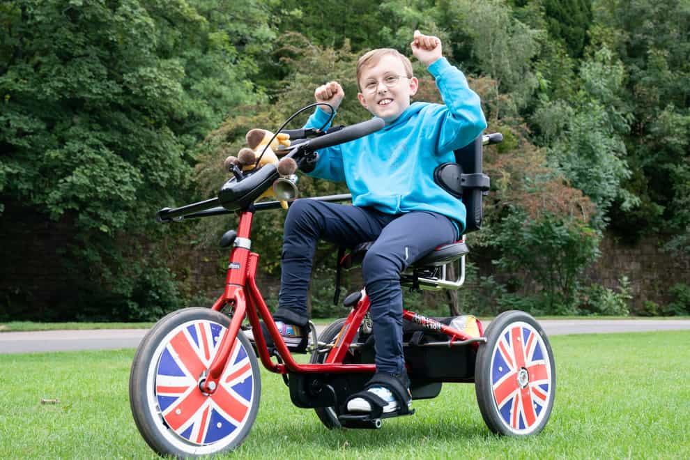 Inspirational young fundraiser Tobias Weller near his home in Sheffield (Danny Lawson/PA)