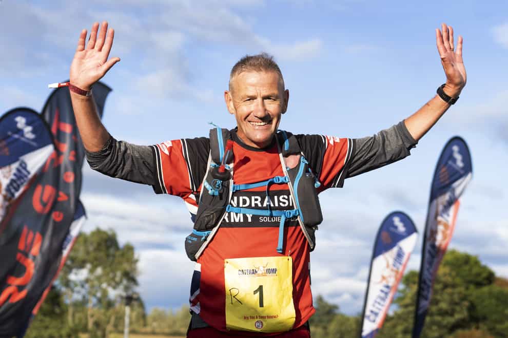Eddie Towler, 53, from Bradford, won the Cateran Yomp in a record time of 9.53 (David Cheskin/ABF)