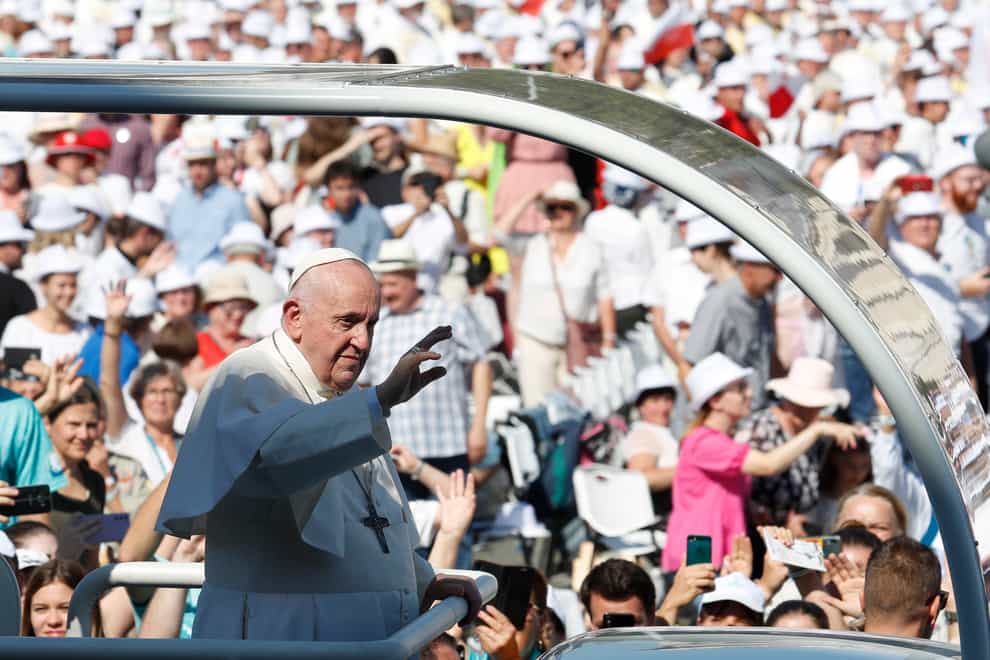 Pope Francis during his visit to Central Europe (Laszlo Balogh/AP)