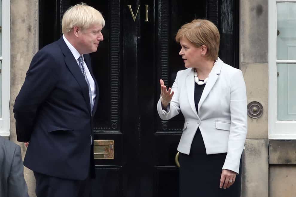 Scotland’s First Minister Nicola Sturgeon said Prime Minister Boris Johnson ‘would expose an absence of basic humanity’ if he cuts Universal Credit (Jane BArlow/PA)