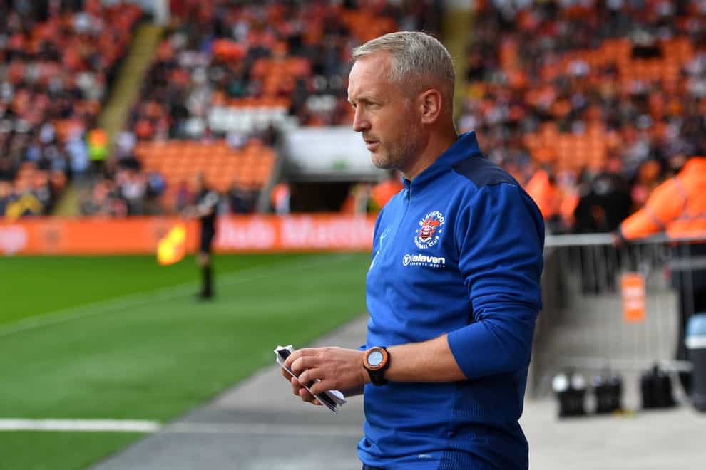 Blackpool boss Neil Critchley has no new fitness problems (Anthony Devlin/PA)