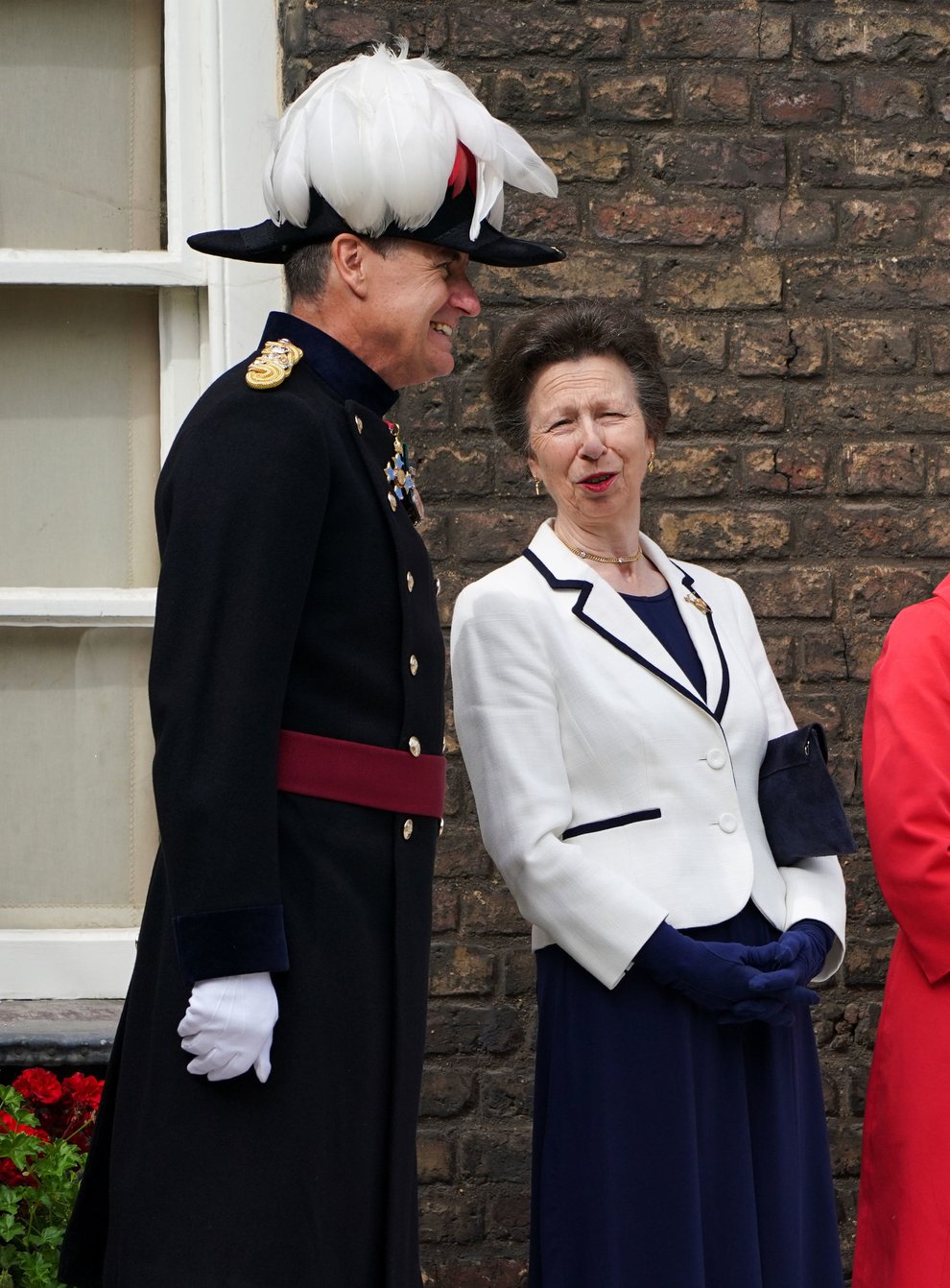 The Princess Royal speaks to the Governor of the Tower of London (PA)