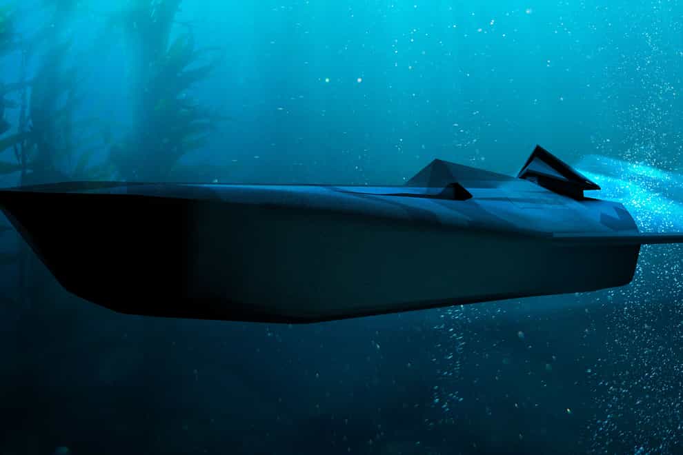 An underwater fast strike vehicle, one of many designs created by young engineers from UK Naval Engineering Science and Technology (Royal Navy/Ministry of Defence/Crown Copyright/PA)