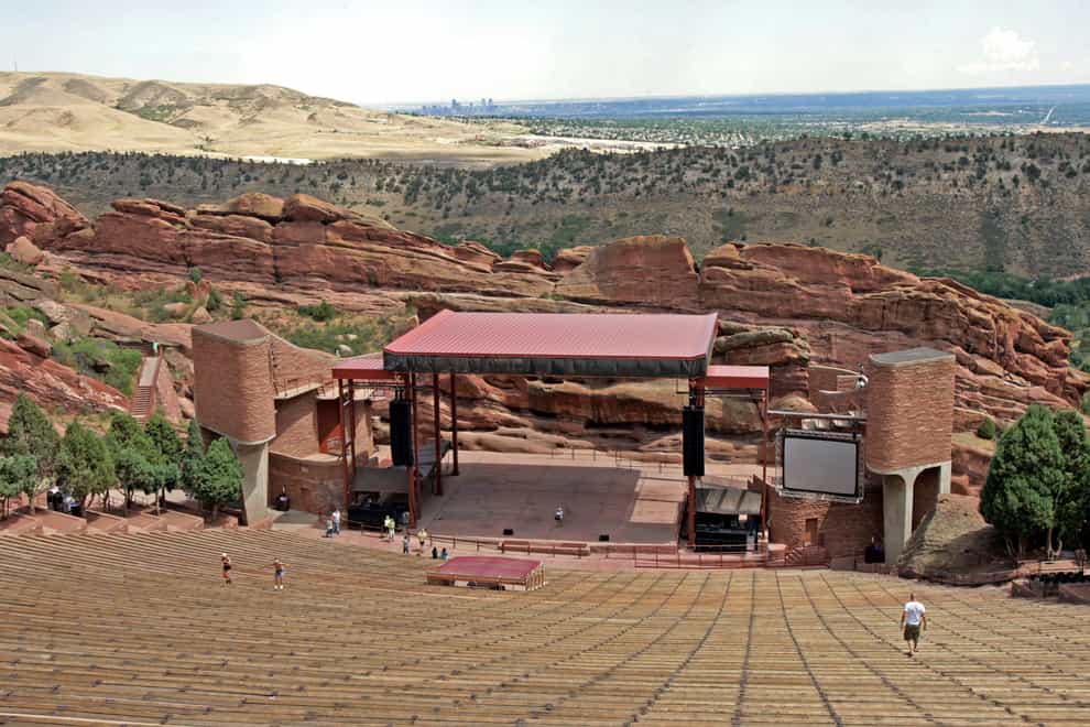 The Red Rocks venue outside Denver, Colorado (AP)