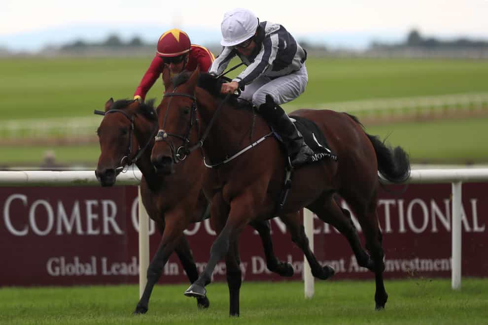 Discoveries (right) winning the Moyglare Stud Stakes (Brian Lawless/PA)