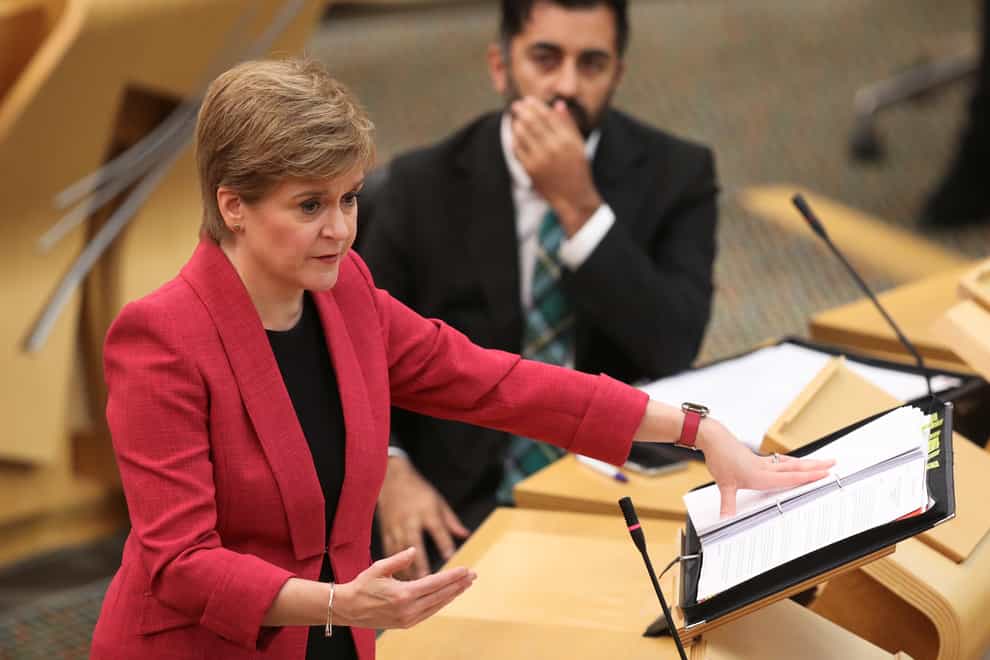 Nicola Sturgeon announced a ‘significant’ extension to Scotland’s Covid-19 vaccination campaign, with jabs for those aged 12 to 15 and booster doses for many older Scots (Russell Cheyne/PA)