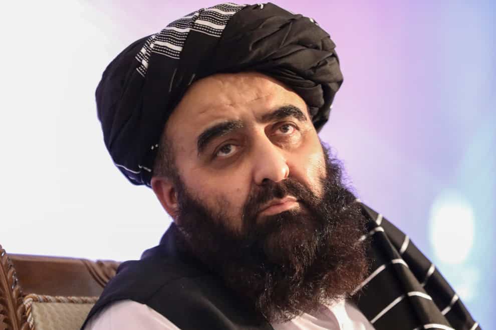 The foreign minister in Afghanistan’s new Taliban-run cabinet, Amir Khan Muttaqi (AP)