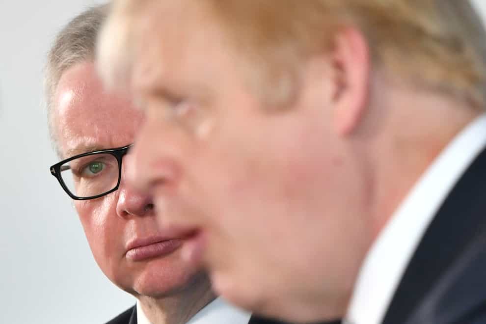 Prime Minister Boris Johnson and Michael Gove (Dominic Lipinski/PA)