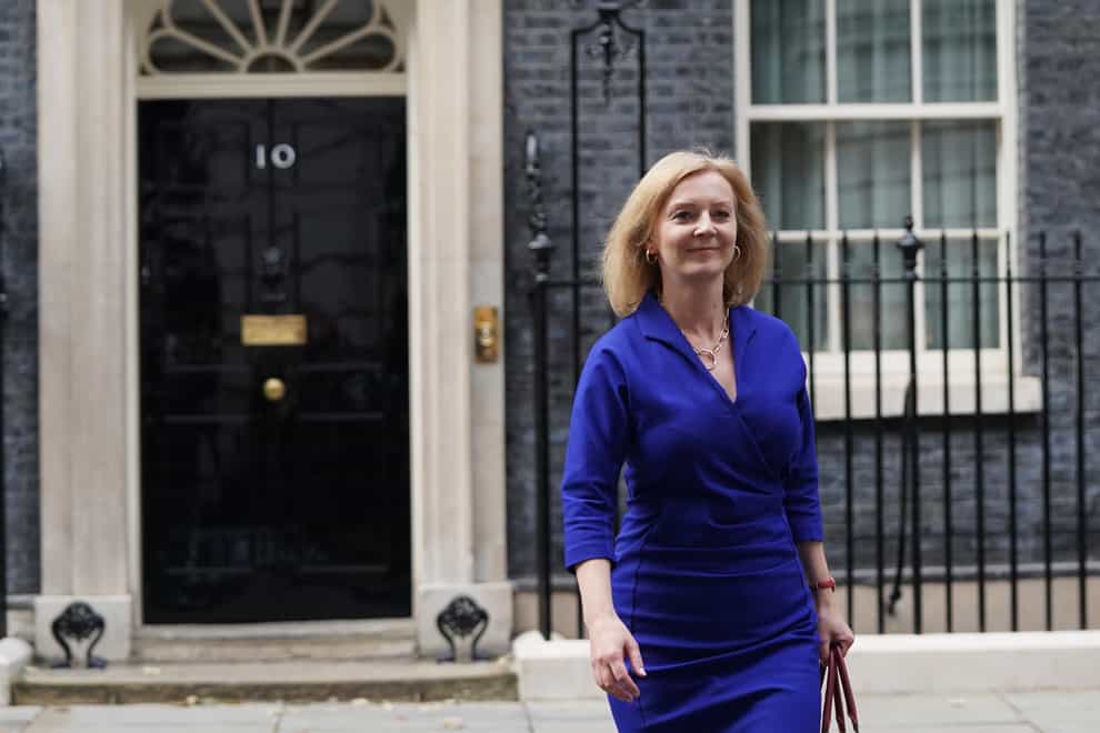 Newly appointed Foreign Secretary Liz Truss leaves Number 10 Downing Street (Stefan Rousseau/PA)