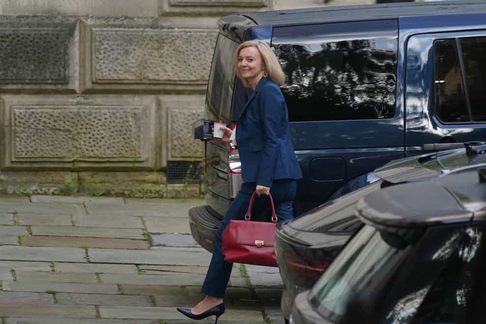Liz Truss, the new Foreign Secretary, arrives at the Foreign Office (Stefan Rousseau/PA)