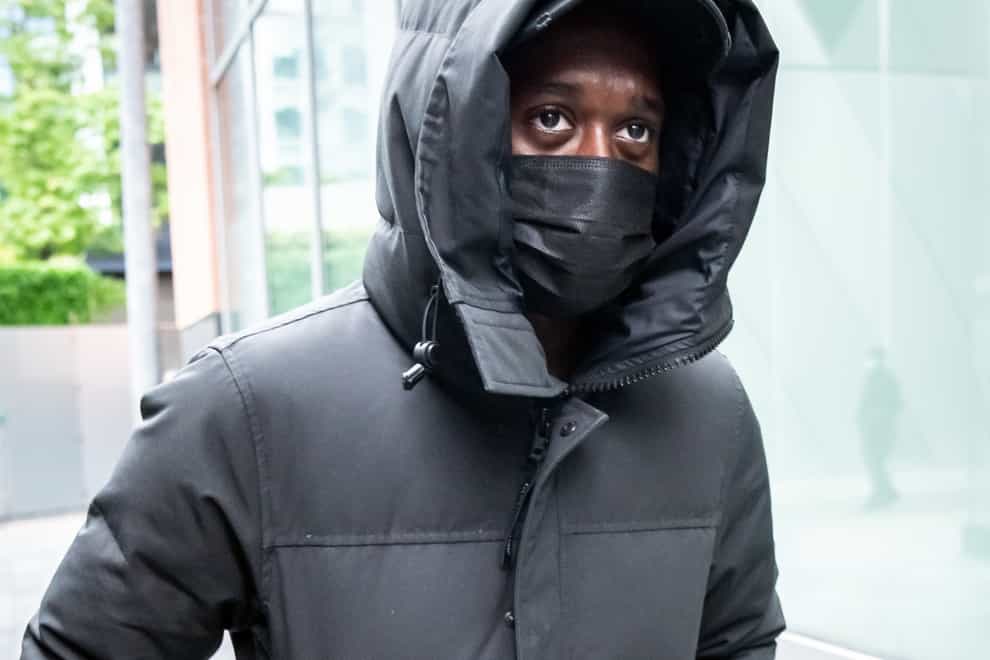 Manchester United defender Aaron Wan-Bissaka leaving Manchester Magistrates Court (Danny Lawson/PA)