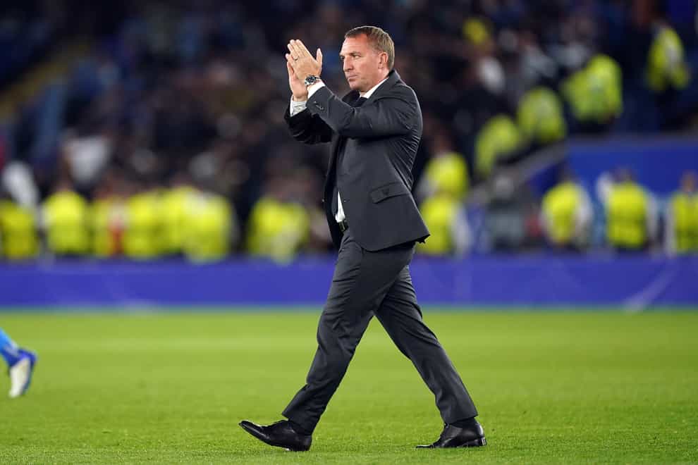 Leicester manager Brendan Rodgers was pleased with his team’s showing against Napoli (Mike Egerton/PA)