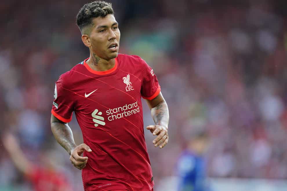 Liverpool’s Roberto Firmino remains sidelined with a hamstring injury (Mike Egerton/PA)