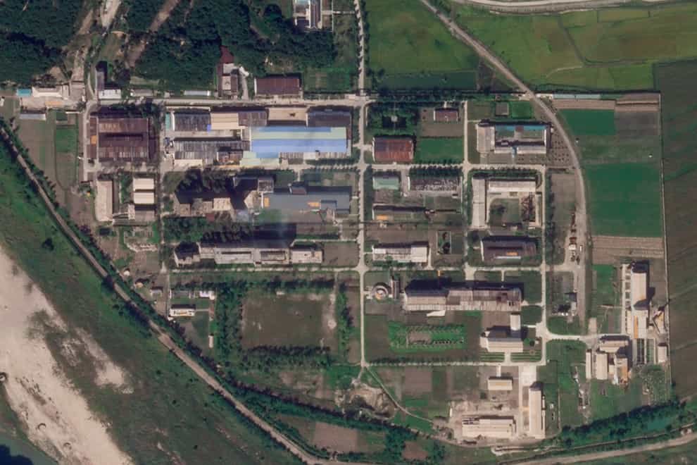 In this Saturday, Sept. 18, 2021 satellite photo from Planet Labs Inc., a uranium enrichment plant is seen at North Korea’s main Yongbyon nuclear complex. Recent satellite images show North Korea is expanding a uranium enrichment plant at its main Yongbyon nuclear complex, a sign that its intent on boosting the production of bomb materials, experts say. The assessment comes after North Korea recently raised tensions with its first missile tests in six months amid long-dormant nuclear disarmament negotiations with the United States. (Planet Labs Inc. via AP)