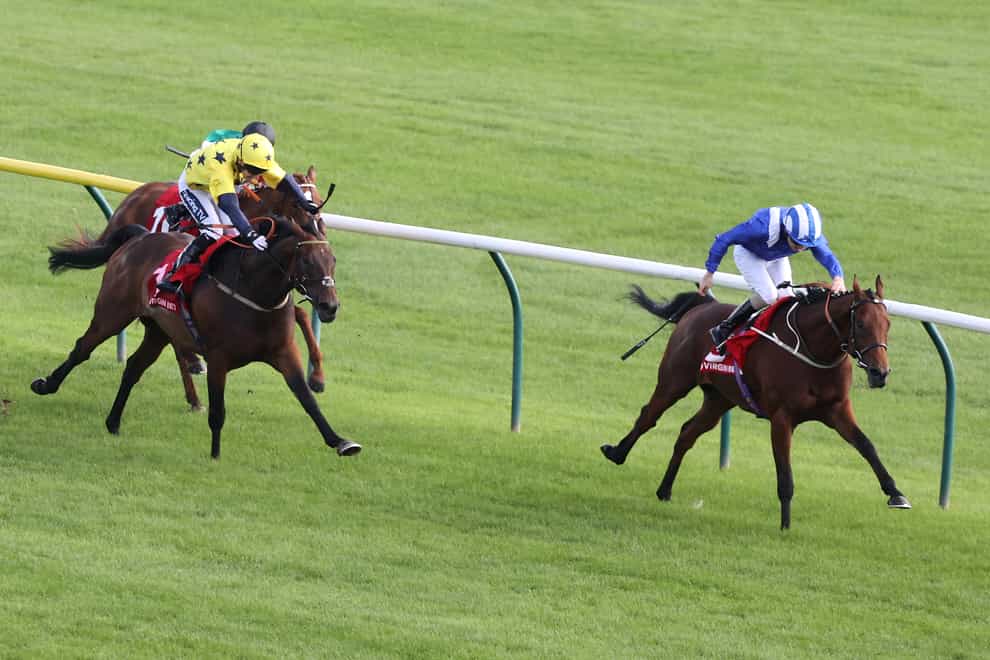 Maydanny (right) clear in the Doonside Cup at Ayr (Jeff Holmes/PA)