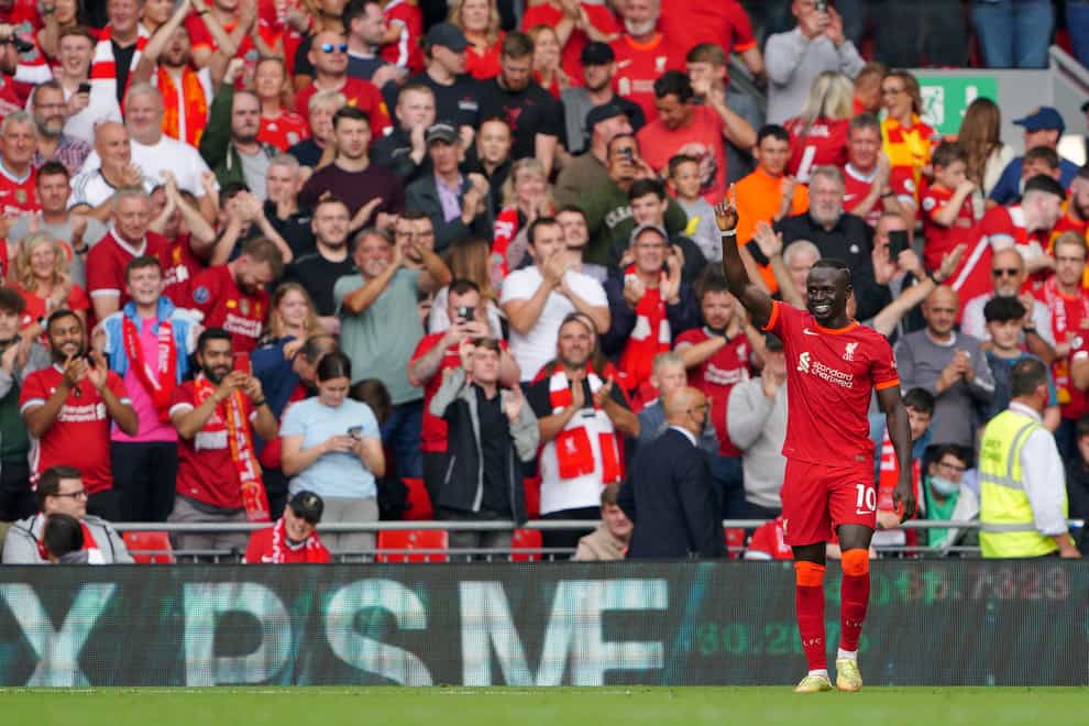 Sadio Mane opened the scoring for Liverpool (Peter Byrne/PA)