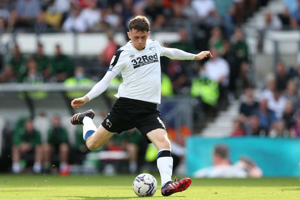 Max Bird gave Derby the lead against Stoke (Barrington Coombs/PA)