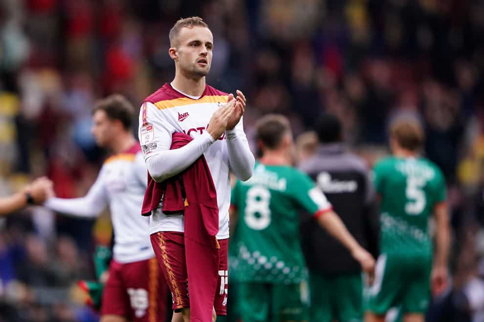Charles Vernam secured a point for Bradford (Zac Goodwin/PA)