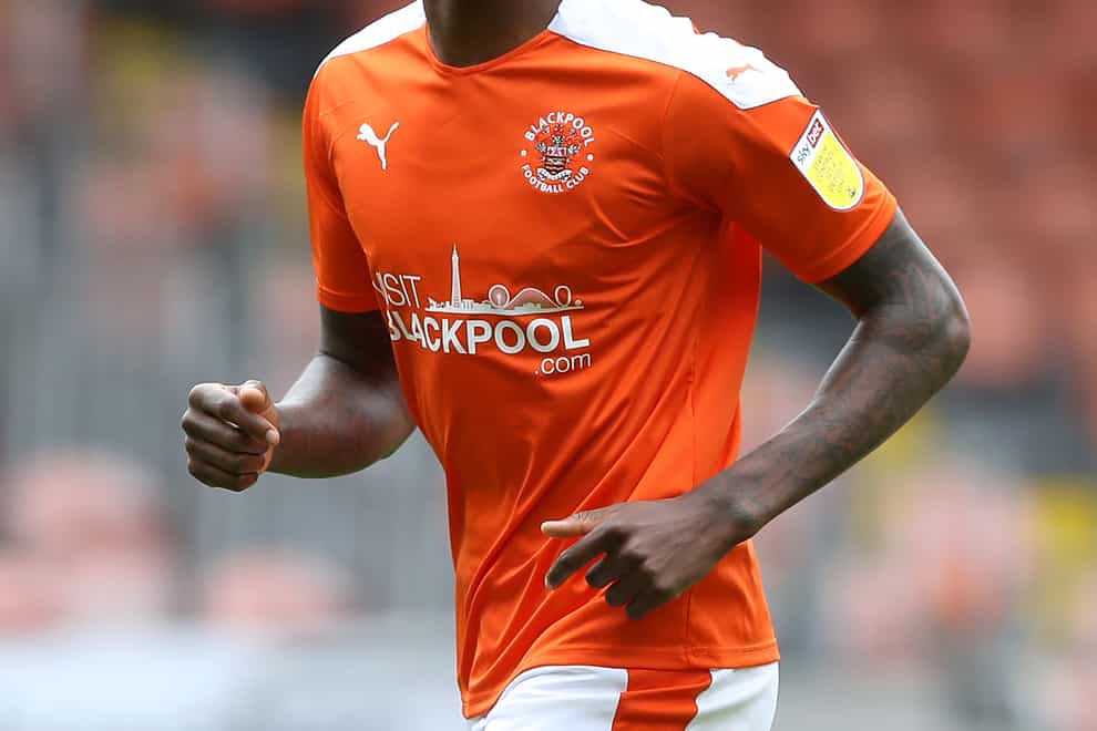 Blackpool’s Marvin Ekpiteta was on target in the win at Middlesbrough (PA)