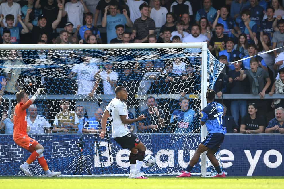 Garath McCleary (right) scored twice in Wycombe’s win (Simon Galloway/PA)