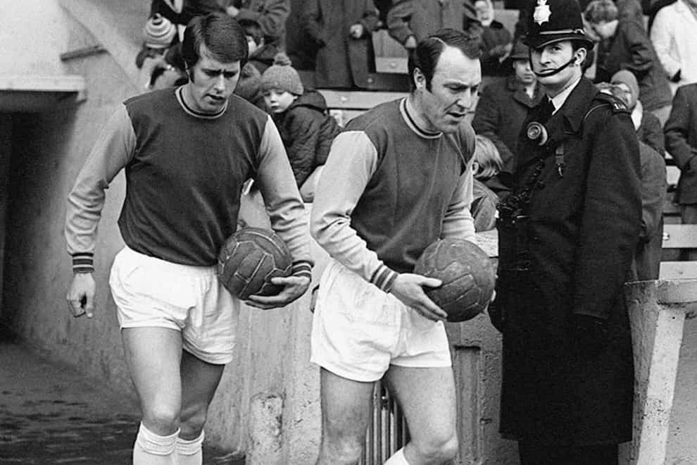 Geoff Hurst has paid tribute to Jimmy Greaves following his death at the age of 81 (PA)