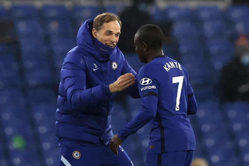 Chelsea manager Thomas Tuchel hailed N’Golo Kante following the team’s win over Tottenham (Adrian Dennis/PA)