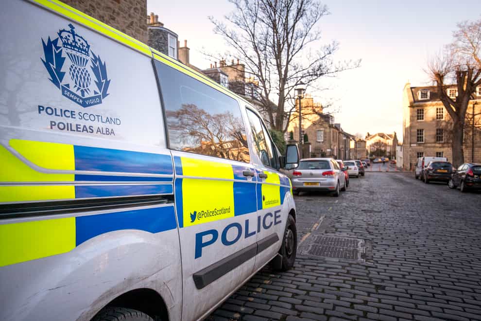 The woman was struck by a marked Police Scotland van (Jane Barlow/PA)