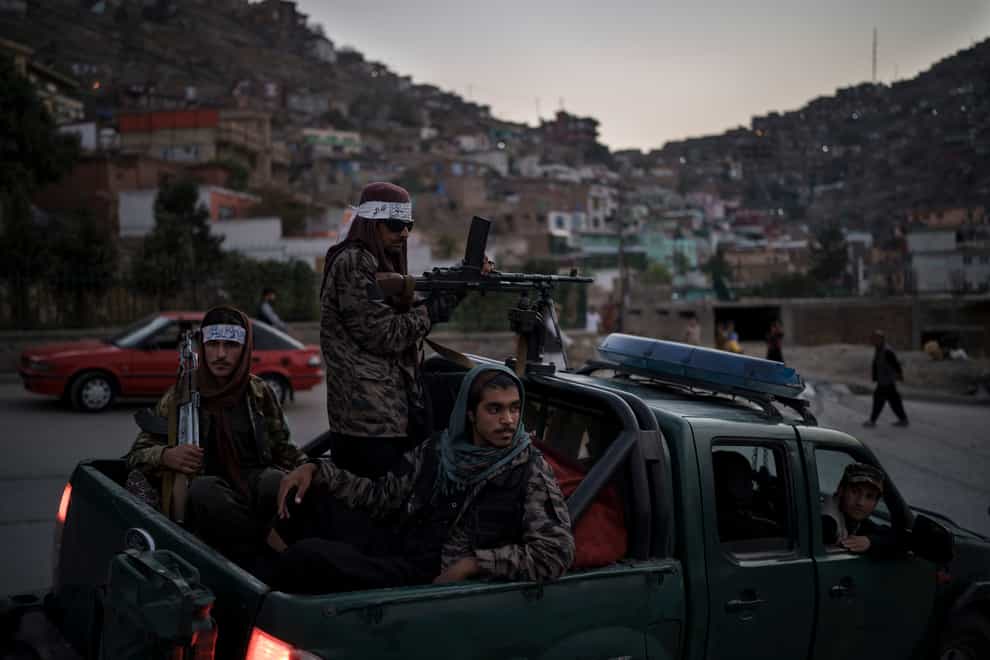 Taliban fighters in Kabul (Felipe Dana/AP)