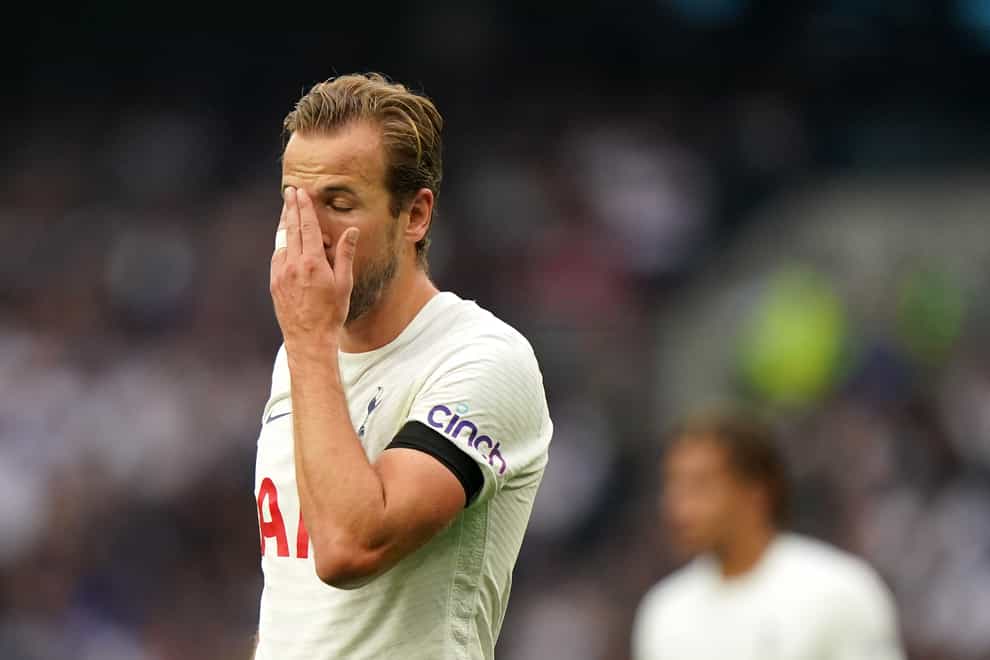 Harry Kane has yet to score for Tottenham in four Premier League appearances this season (Tim Goode/PA)