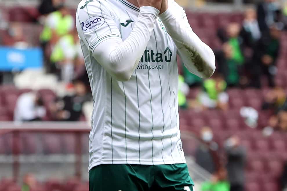 Hibernian’s Kevin Nisbet hopes to make it to another semi-final (Jeff Holmes/PA)