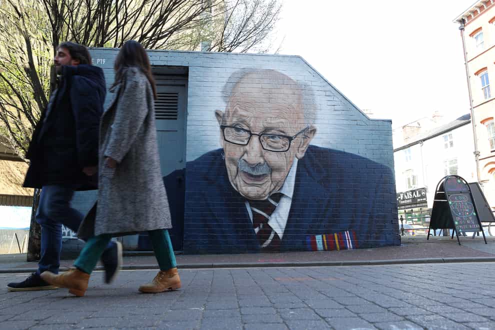 Captain Sir Tom Moore raised millions for the NHS (Peter Byrne/PA)
