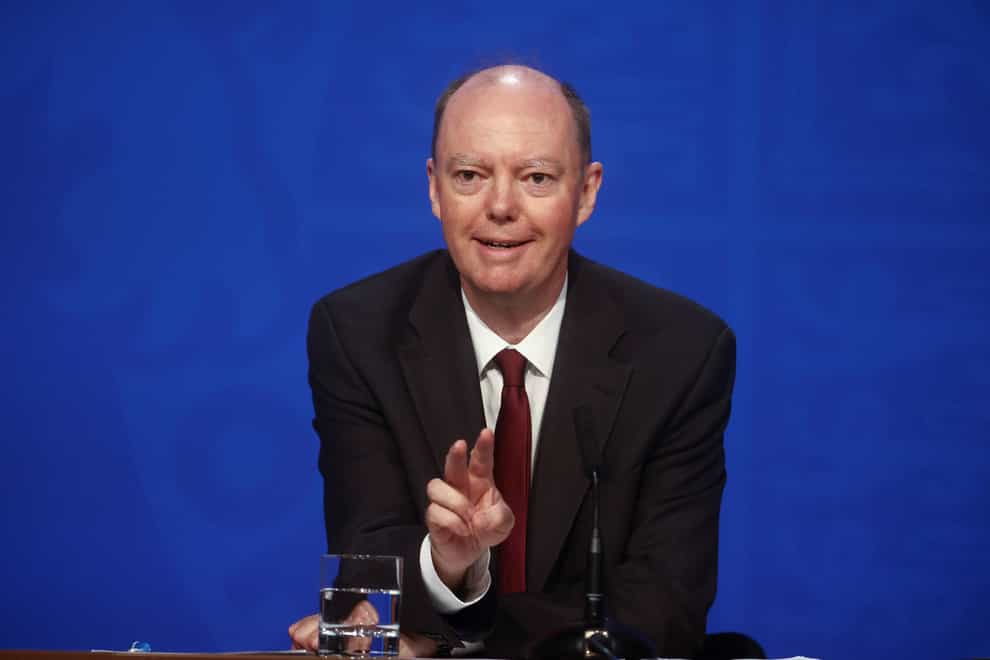 Chief medical officer for England Chris Whitty (Hannah McKay/PA)