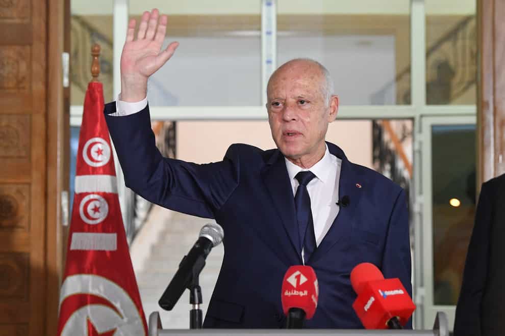 Tunisian President Kais Saied (Slim Abid/AP)