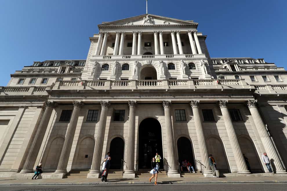 The Bank of England has left interest rates unchanged at 0.1% (Yui Mok/PA)