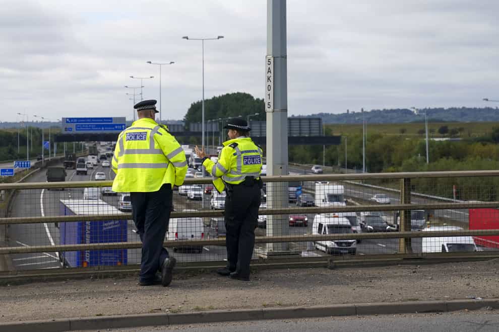 Two more arrested have been made by police investigating protests which blocked the M25 five times in the past two weeks (Steve Parsons/PA)