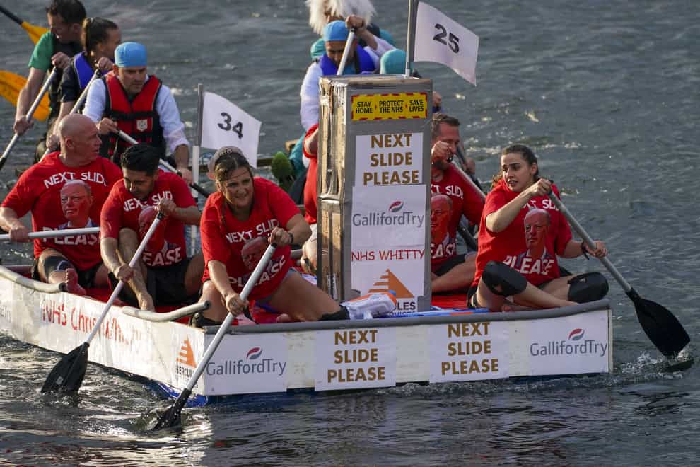 The raft race raises cash for charity (Steve Parsons/PA)