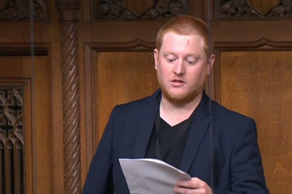 Jared O’Mara speaking in the House of Commons (PA)