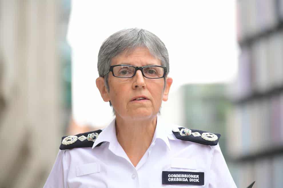 Metropolitan Police Commissioner Cressida Dick speaking outside the Old Bailey in central London after Metropolitan Police officer Wayne Couzens pleaded guilty to the murder of Sarah Everard. Picture date: Friday July 9, 2021.