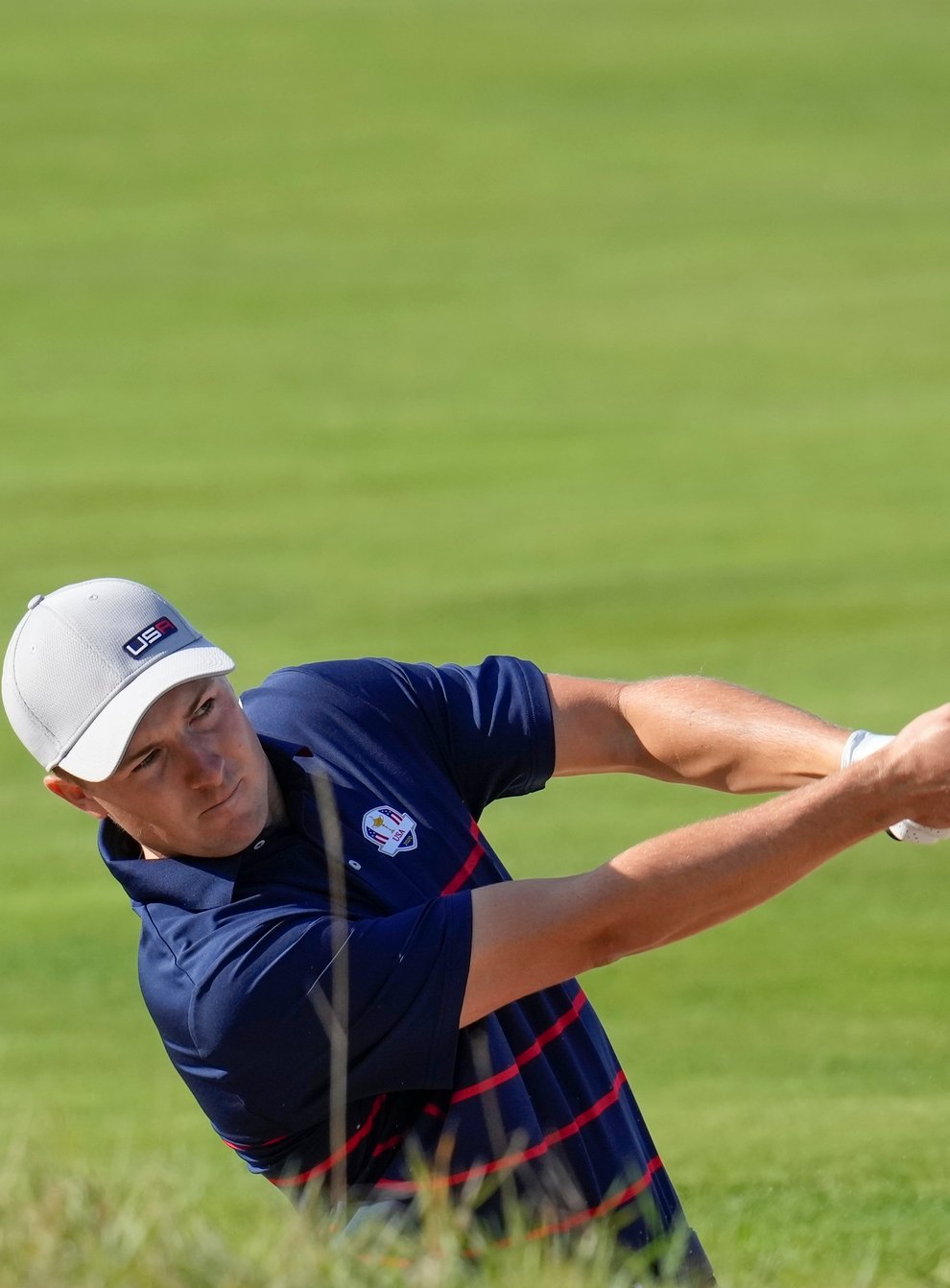 Jordan Spieth produced some magic at the Ryder Cup – and almost got wet for his trouble (Ashley Landis/AP/Press Association Images)