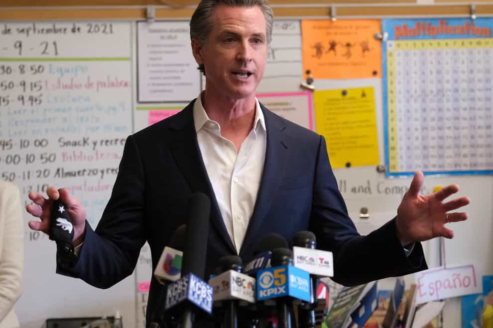 California will remove the word ‘alien’ from its state laws after Governor Gavin Newsom called it ‘an offensive term for a human being’ that has ‘fueled a divisive and hurtful narrative’ (Nick Otto/AP)