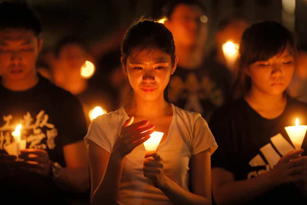 The vigil was an annual event in Hong Kong (AP)